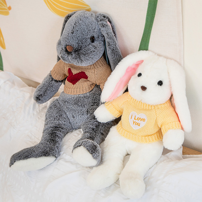 Picture of Customized Rabbit Toy - Custom Embroidered Name Plush Rabbit - Personalized Comfort Rabbit for Kids Gift