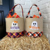 Picture of Trick or Treat Basket - Custom Embroidered Halloween Candy Basket - Halloween Basket for Kids