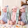 Picture of Custom Embroidered Stuffed Bunny Rabbit with Name - Personalized Comfort Rabbit for Kids - Baby Shower Gift