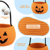 Picture of Personalized Halloween Trick or Treat Basket for Kids - Custom Embroidered Halloween Candy Basket