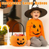 Picture of Personalized Halloween Trick or Treat Basket for Kids - Custom Embroidered Halloween Candy Basket