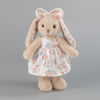 Picture of Personalized Bunny Plush Toy with Embroidered Ears, Custom Name Stuffed Animal in Floral Dress, Gift for Kids & Baby
