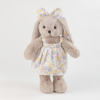Picture of Personalized Bunny Plush Toy with Embroidered Ears, Custom Name Stuffed Animal in Floral Dress, Gift for Kids & Baby