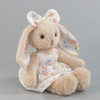 Picture of Personalized Bunny Plush Toy with Embroidered Ears, Custom Name Stuffed Animal in Floral Dress, Gift for Kids & Baby