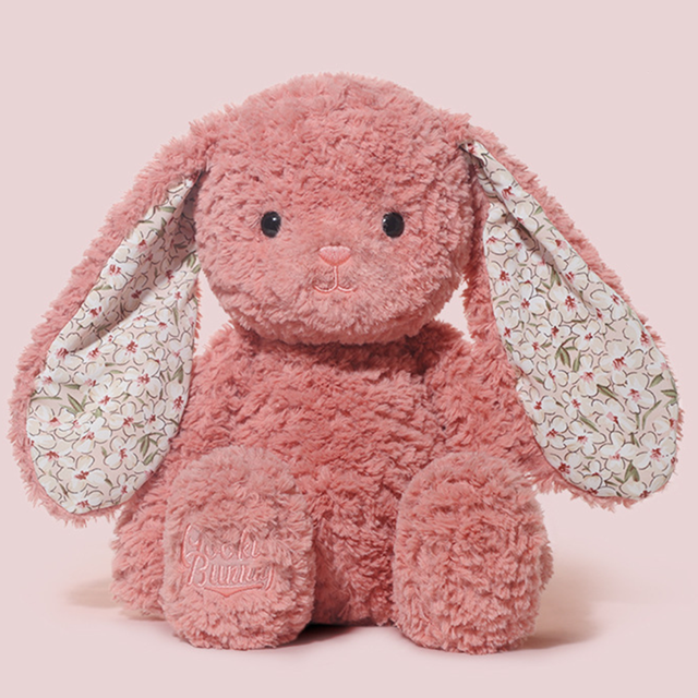 Picture of Personalized Bunny Plush Toy - Customizable Name Embroidery on Ears - Cute Bunny Plush Doll Comforting Doll