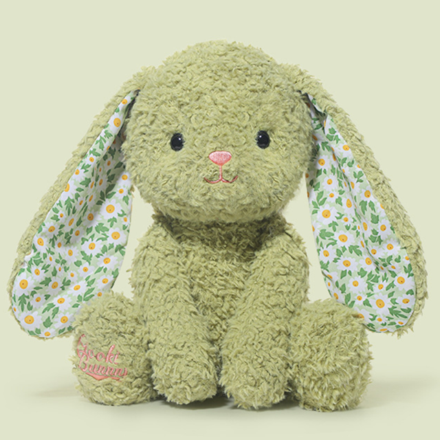Picture of Personalized Bunny Plush Toy - Customizable Name Embroidery on Ears - Cute Bunny Plush Doll Comforting Doll
