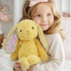 Picture of Personalized Bunny Plush Toy - Customizable Name Embroidery on Ears - Cute Bunny Plush Doll Comforting Doll