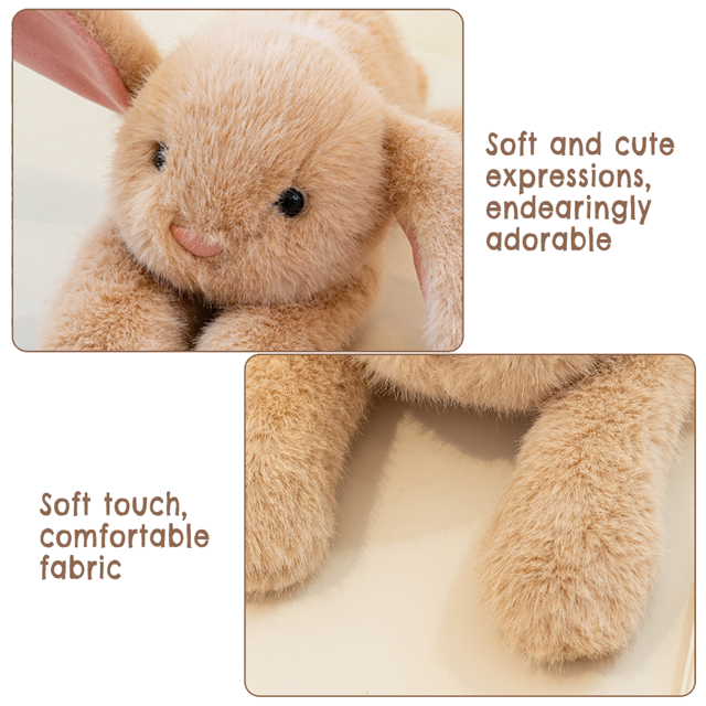 Picture of Personalized Bunny Plush Toy – Custom Name Embroidery on Ears – Soft Comfort Stuffed Animal Gift for Baby, Kids & Special Occasions