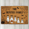 Picture of Custom Halloween Doormat - Personalized Fall Pumpkin Doormat with Family Name - Halloween Decor