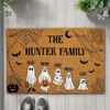 Picture of Custom Halloween Doormat - Personalized Fall Pumpkin Doormat with Family Name - Halloween Decor