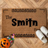Picture of Custom Halloween Doormat - Personalised Halloween Floor mat with Family Name - Nice Halloween Decor