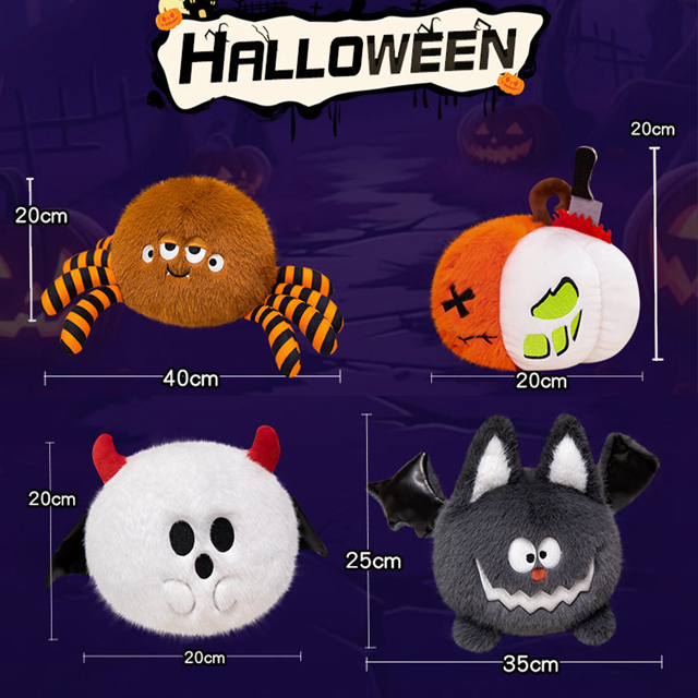 Picture of Halloween Plush Doll Spider Pumpkin Bat Ghost