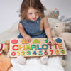 Picture of Personalized Wooden Name Puzzle Board - Digital and Graphic Models - Custom Gift for Baby Girls