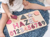 Picture of Personalized Wooden Name Puzzle Board - Digital and Graphic Models - Custom Gift for Baby Girls
