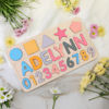 Picture of Personalized Wooden Name Puzzle Board - Digital and Graphic Models - Custom Gift for Baby Girls
