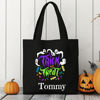 Picture of Custom Halloween Trick or Treat Canvas Bag - Personalized Canvas Bag with Name for Halloween Season