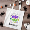Picture of Custom Halloween Trick or Treat Canvas Bag - Personalized Canvas Bag with Name for Halloween Season