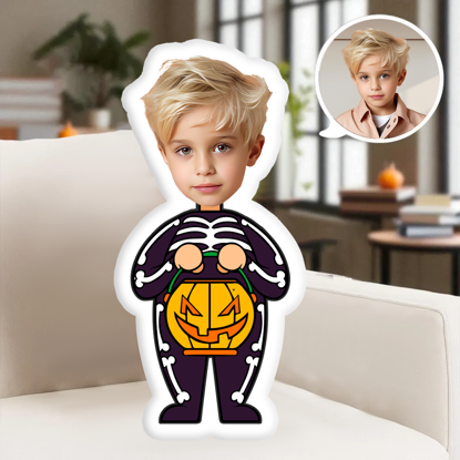 Picture of Custom Halloween Skeleton Photo Pillow