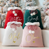 Picture of Custom Santa Bags - Custom Fleece Drawstring Bags - Christmas Bags with Names