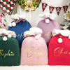 Picture of Custom Santa Bags - Custom Fleece Drawstring Bags - Christmas Bags with Names