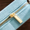 Picture of Custom Square Velvet Travel Jewelry Box - Personalized Small Travel case - Bridesmaid Gift