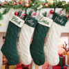 Picture of Custom Knitted Christmas Stockings - Custom Family Christmas Stocking Gifts - Custom Embroidered Christmas Stockings