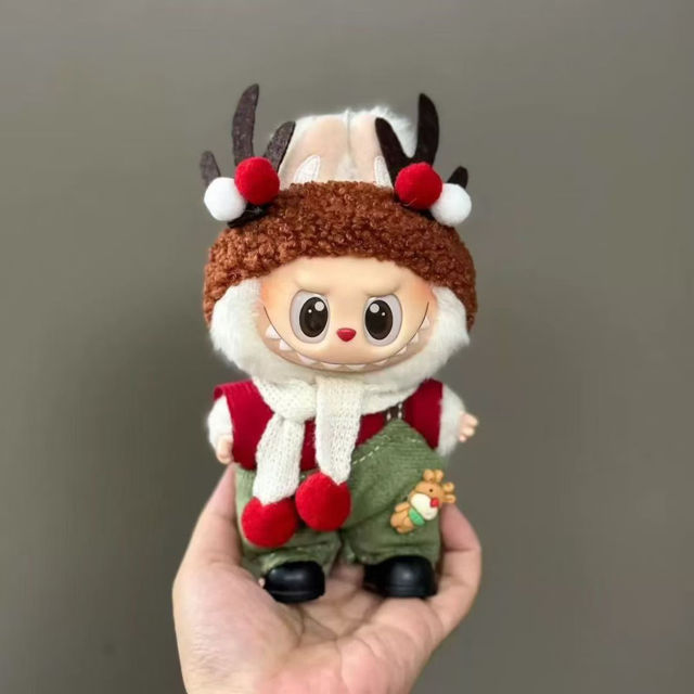 Picture of Custom Christmas Labubu Clothing Sets - Red Moose Set - Doll and Shoes Not Included - Merry Christmas