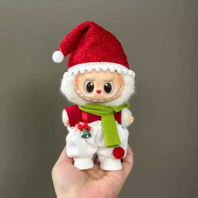 Picture of Custom Christmas Labubu Clothing Sets - Santa Hat Set - Doll and Shoes Not Included