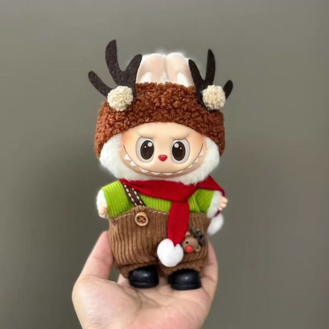 Picture of Custom Christmas Labubu Clothing Sets - Green Moose Set - Doll and Shoes Not Included - Merry Christmas