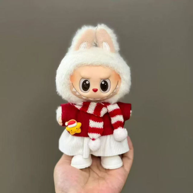 Picture of Custom Christmas Labubu Clothing Sets - White Skirt Set - Doll and Shoes Not Included