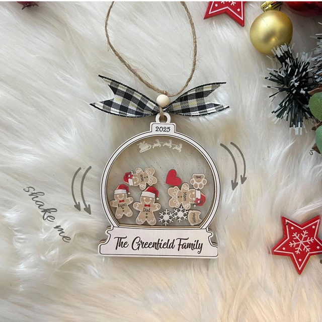 Picture of Personalized Gingerbread Home Christmas Decorations - Custom Home Decorations - 4D Custom Cookie Decorations Gifts for Christmas