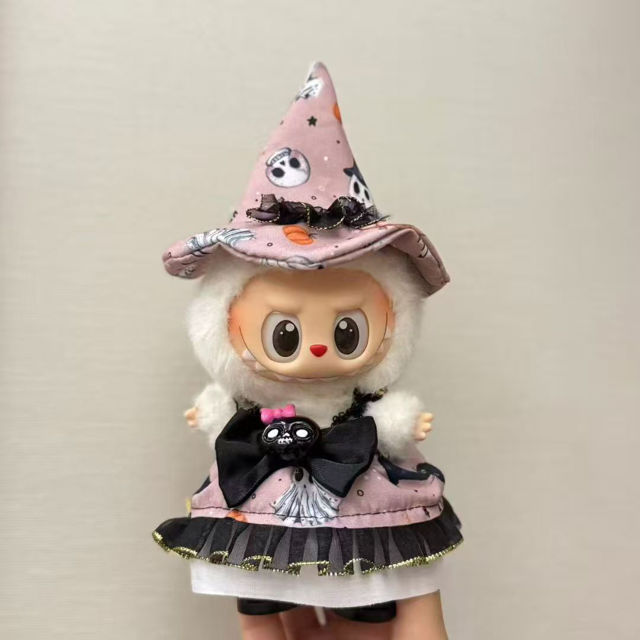 Picture of Custom Halloween Labubu Clothing Sets - Pink Witch Set - Doll and Shoes Not Included