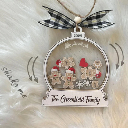 Picture of Personalized Gingerbread Home Christmas Decorations - Custom Home Decorations - 4D Custom Cookie Decorations Gifts for Christmas