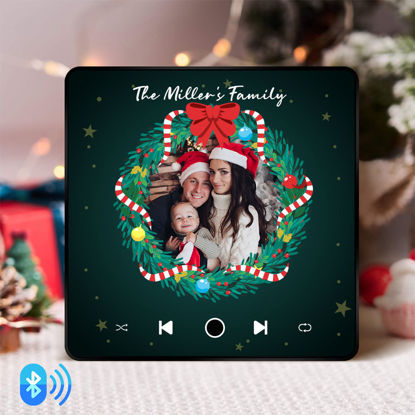 Picture of Custom Christmas Music Photo Fridge Magnet - Personalised Spotify Plaque Magnet - Music Fridge Magnet - Bluetooth Supported