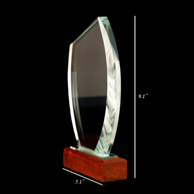 Picture of Medal Crystal Award – Personalized Engraved Glass Plaques for Corporate Recognition, Employee Achievement & Retirement Gifts