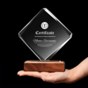 Picture of Square Crystal Award – Personalized Engraved Glass Plaques for Corporate Recognition, Employee Achievement & Retirement Gifts