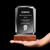 Picture of Rectangle Crystal Award – Personalized Engraved Glass Plaques for Corporate Recognition, Employee Achievement & Retirement Gifts