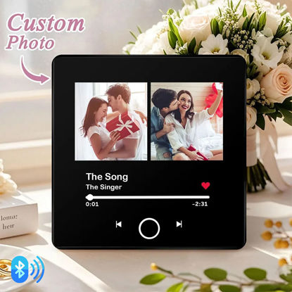 Picture of Customized Music Fridge Magnet - Personalised Spotify Plaque Magnet - Music Fridge Magnet with Photos
