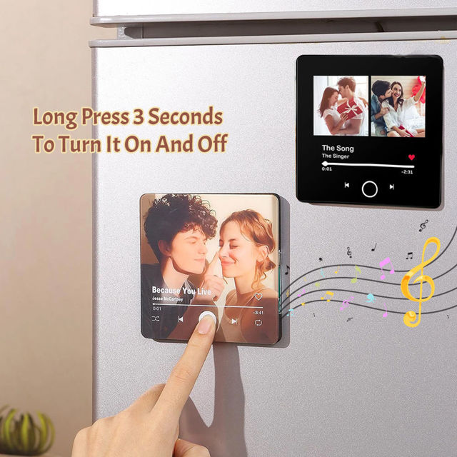 Picture of Customized Music Fridge Magnet - Personalised Spotify Plaque Magnet - Music Fridge Magnet with Photos