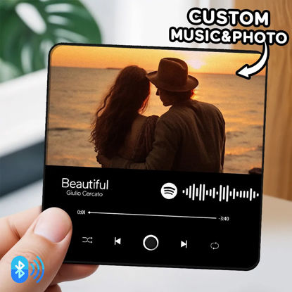 Picture of Custom Music Photo Fridge Magnet - Personalised Spotify Plaque Magnet - Fridge Magnet