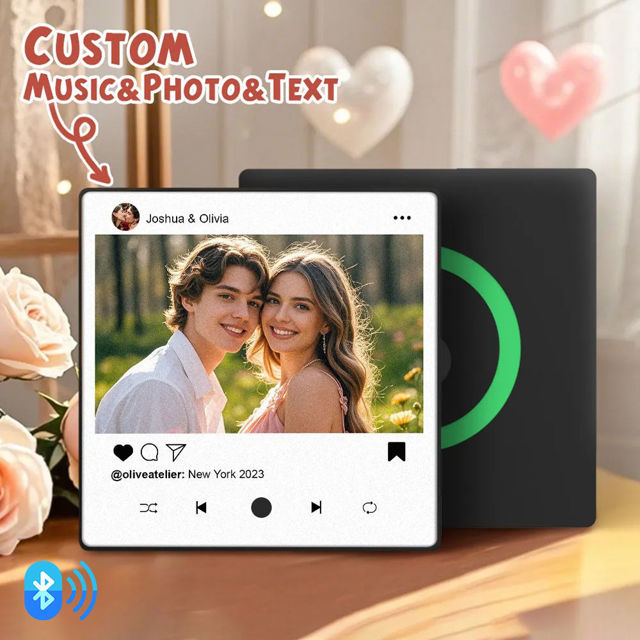 Picture of Valentine's Day Gift - Personalised Spotify Plaque Magnet - Custom Music Fridge Magnet