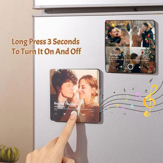 Picture of Personalised Spotify Plaque Magnet - Custom Music Fridge Magnet - Photo Music Fridge Magnet
