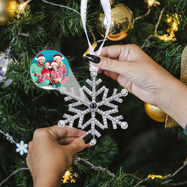 Picture of Personalized Photo Projection Crystal Christmas Ornaments - Christmas Gift