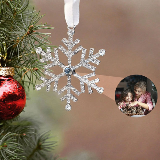Picture of Personalized Photo Projection Crystal Christmas Ornaments - Christmas Gift