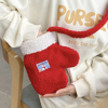 Picture of Custom Embroidered Christmas Gloves - Custom Christmas Glove Crossbody Bag - Custom Name Glove Bag