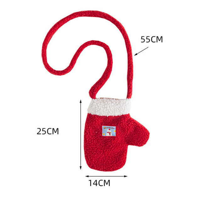 Picture of Custom Embroidered Christmas Gloves - Custom Christmas Glove Crossbody Bag - Custom Name Glove Bag