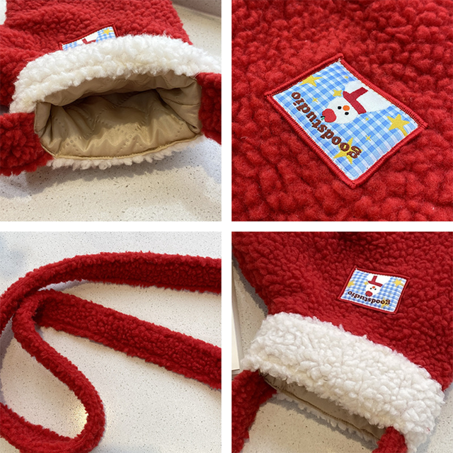 Picture of Custom Embroidered Christmas Gloves - Custom Christmas Glove Crossbody Bag - Custom Name Glove Bag