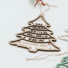 Picture of Personalized Tree Shaped Christmas Ornament - Family Christmas Ornament with Names - Wood Christmas Tree Ornament