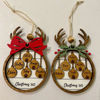 Picture of Personalized Wooden Christmas Ornaments - Family Christmas Ornament with Names - Circle Shaped Christmas Ornament
