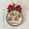 Picture of Personalized Wooden Christmas Ornaments - Family Christmas Ornament with Names - Circle Shaped Christmas Ornament